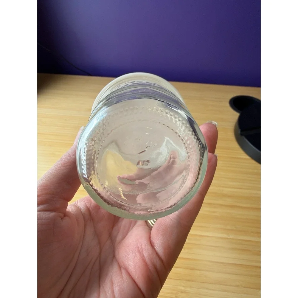 Ball Glass Jar w Lid Small Storage Container Clear Kitchen Jar 3.75